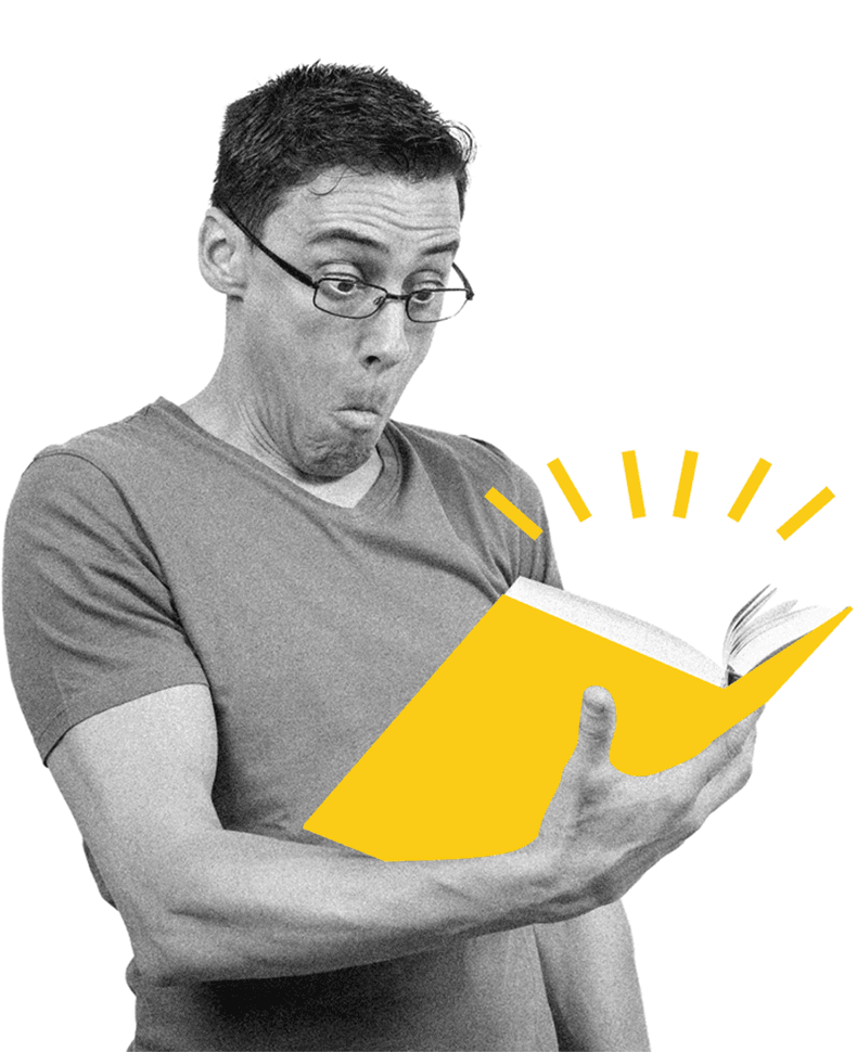 Ragazzo che sta leggendo un libro